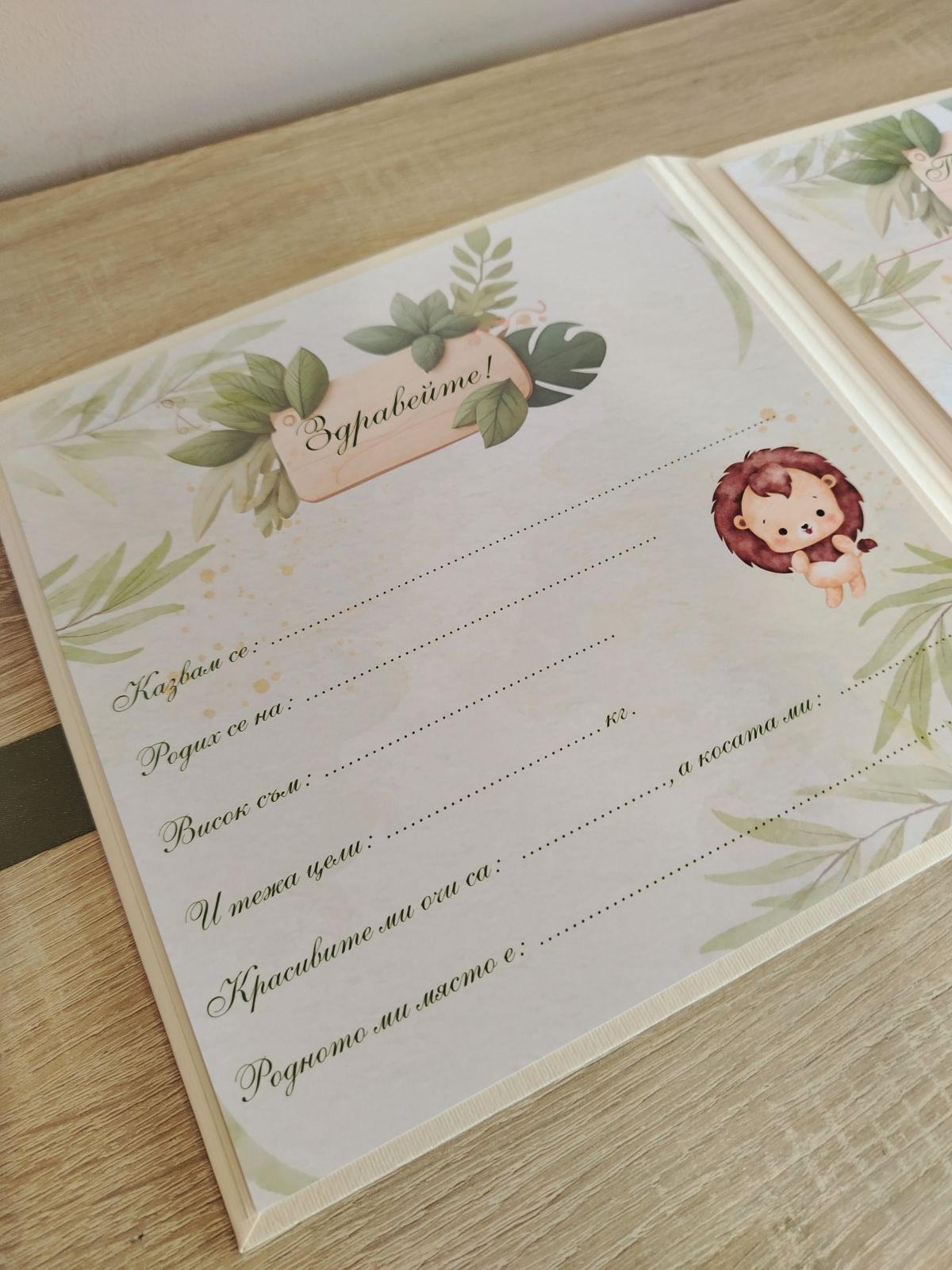 бебешки дневник сафари за момче